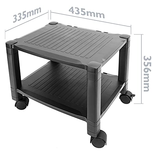 PrimeMatik - Mesa Auxiliar 2 Niveles para Impresora con Ruedas