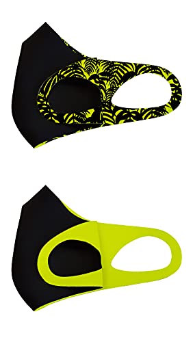 PRINT TODAY Mascarillas Neopreno Reutilizable Color Amarillo | Homologada | Medida: 15,5x18 cm (talla L) |Pack 2 Unidades.