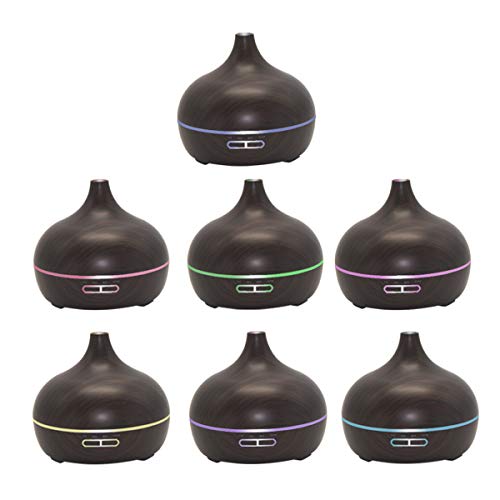 PRIXTON Hidra H5B - Humidificador/Difusor Aceites Esenciales válido para Aromaterapia, Depósito 300 ml, luz LED Nocturna, Temporizador 1-3-6 h, Ambientador, Humidificador, Difusor de Aromas