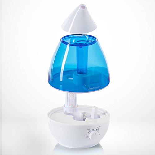 Pro Breeze Humidificador de Aire Ultrasónico Silencioso de 3,8L, Difusor de Aromas, Luz LED Nocturna, Apagado Automático y Regulador de Potencia. Ideal para Casa, Dormitorios de Bebés y Habitaciones