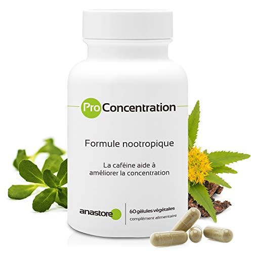 PRO CONCENTRACIÓN * 440 mg / 60 cápsulas * Complejo nootrópico con extractos titulados * Cerebro (concentración)