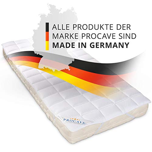 PROCAVE Micro Confort Protector colchón en Varios tamaños, Made in Germany, Funda colchón de Microfibra y poliéster, Soft Touch, Válido para Camas de Agua y Box Spring, 90x190 cm