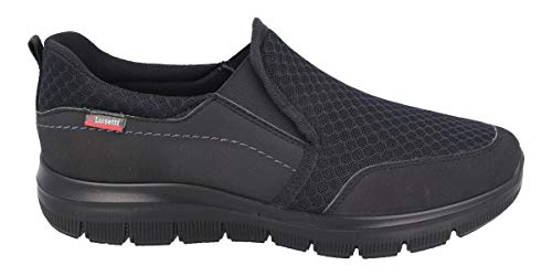 Producto Vegano. Mocasin Deportivo Rest Walking con Textil última generación y Suela de Poliuretano Ultraligera. LUISETTI Zapato Deportivo Runner 31101ST Talla 45 Color Negro