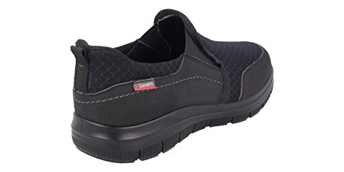 Producto Vegano. Mocasin Deportivo Rest Walking con Textil última generación y Suela de Poliuretano Ultraligera. LUISETTI Zapato Deportivo Runner 31101ST Talla 45 Color Negro