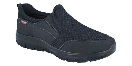 Producto Vegano. Mocasin Deportivo Rest Walking con Textil última generación y Suela de Poliuretano Ultraligera. LUISETTI Zapato Deportivo Runner 31101ST Talla 45 Color Negro