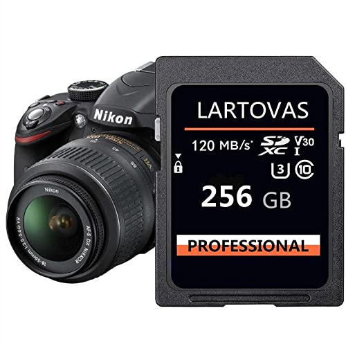 Professional Tarjetas de memoria SDXC de 256 GB UHS-I C10 SD Memory Card Tarjeta de memoria SecureDigital Speed up to Max 120 MB/S Compatible with DSLR & 3D Cameras,HD camcorders (256 GB)