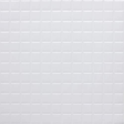 profesticker Vinilo Azulejo Adhesivo Cenefa Adhesiva 3D Auto-Adhesivo Pegatina Pared Baldosa Revestimiento Border Decorativo Impermeable Cocina Baño (Mosaico Blanco, 9)