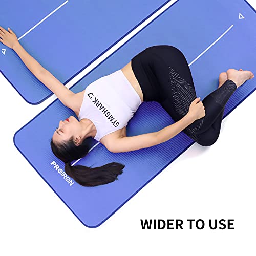 PROIRON Esterilla Yoga Gruesa 183cm x66cm x10mm - Colchoneta Antideslizante NBR para Pilates Ejercicios Fitness Gimnasia Estiramientos