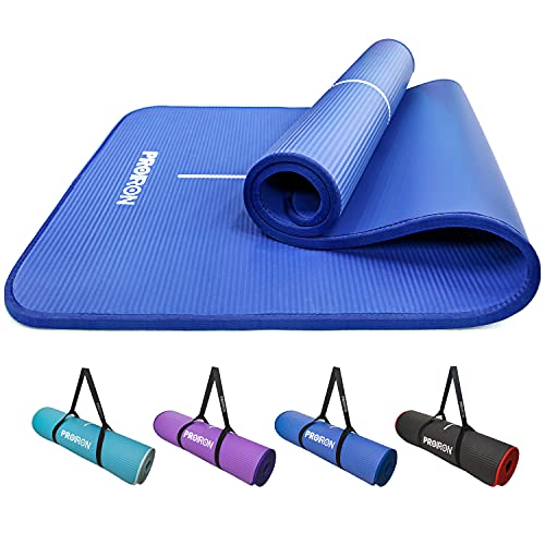 PROIRON Esterilla Yoga Gruesa 183cm x66cm x10mm - Colchoneta Antideslizante NBR para Pilates Ejercicios Fitness Gimnasia Estiramientos