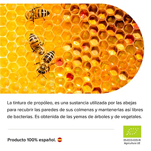 Propoleo puro en gotas | Propoleo de España 100% natural con certificado ecológico europeo|Propoleo que contribuye a combatir el dolor de garganta, acné, hongos. (30 ml)