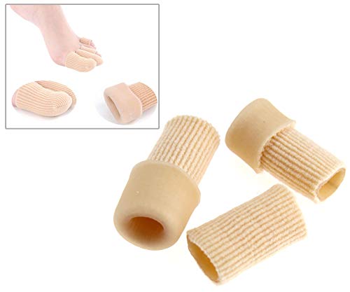 Protector de dedos tubular para dedos de gel para dedos de los pies, almohadillas de maíz, soporte de tubo de espuma, 2 unidades