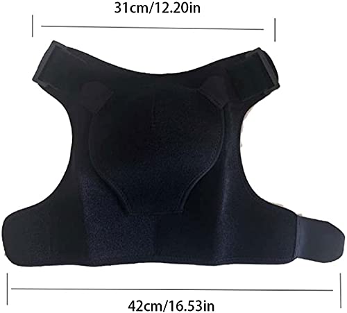 Protector de hombro, ajustable para gimnasio, cuidado deportivo, soporte para un solo hombro, protector de espalda, correa, cinturón, almohadillas de banda, vendaje negro, prevención de lesiones