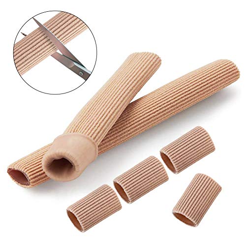 Protector Dedos Pie, 6 Pcs Protectors de Puntera de Silicona, Tubos de Gel Vendaje Separador Dedos para Callos Ampollas y Callosidades, para Dedos de Pies y Manos 3 tamaños(Grande, Mediano y Pequeño)