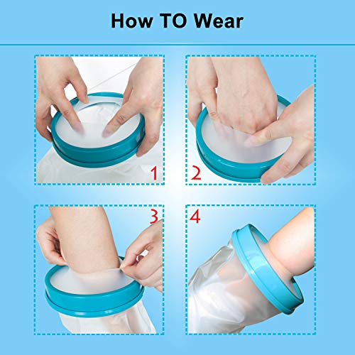 Protector impermeable para brazo escayolado para ducha, protector hermético de vendajes de escayola para brazos, muñecas, manos y huesos rotos, quemaduras y tatuajes