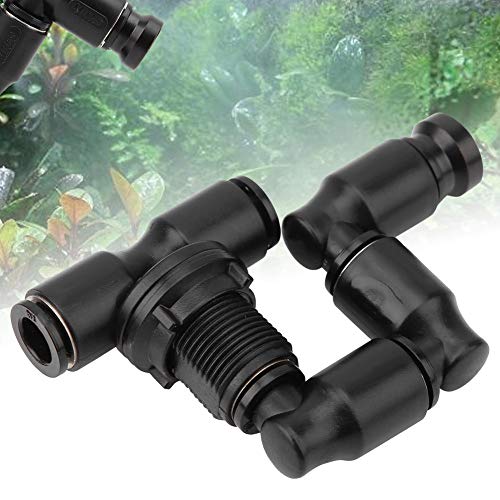 Pssopp Reptiles Fogger Mist Aspersor Ajustable Bosque Reptil Super Fogger Mist System Negro Sistema de enfriamiento de Mascotas para el Tanque de la Selva Tropical