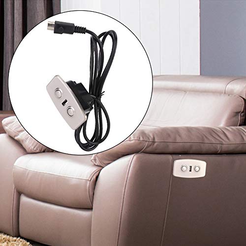 Puerto de Control Remoto Controlador de Mano Silla reclinable eléctrica Sofá Elevador Interruptor de Mano de 2 Botones con USB Dual