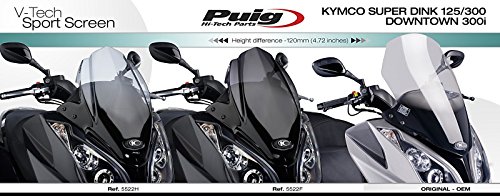 Puig cúpula V-tech Line Sport - KYMCO DOWNTOWN-SUPERDINK 125i / 200i / 300i 2010-2013, color ahumado claro