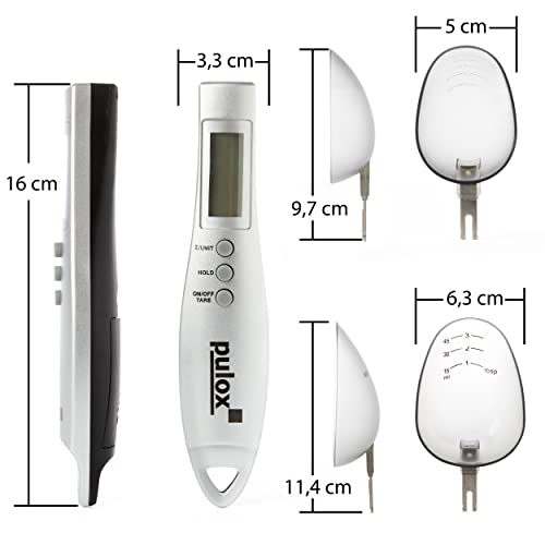 Pulox Báscula de Cocina digital con Cuchara