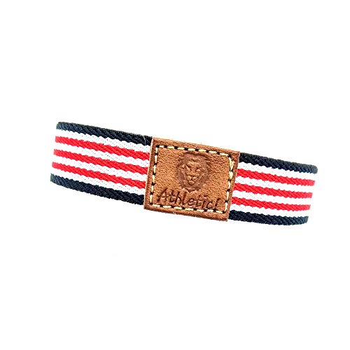 Pulsera de Hombre y Mujer de Tela del Athletic de Bilbao. Brazalete hinchas del fútbol, elástico y sin Cierre.