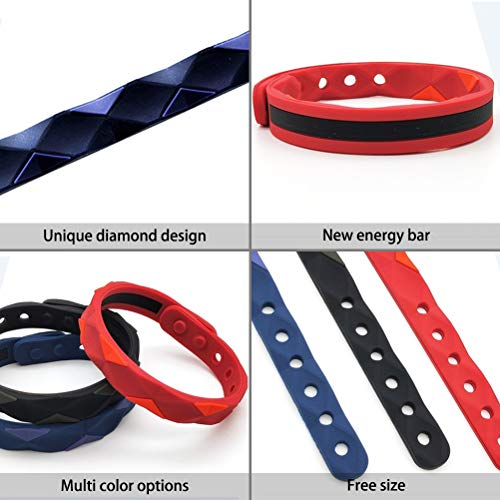 Pulseras de motivación hechas de silicona, pulsera de fitness antiestática, pulsera antiestática ajustable, pulsera deportiva con eliminador de estática corporal de silicona, unisex