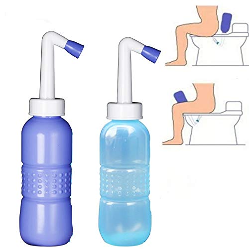 Pulverizador de bidé portátil,2PCS Portable Bidet y viaje Bidé con Mano Held Bidet Botella para uso Personal Limpieza Botella spray portátil para limpieza del baño