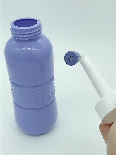 Pulverizador portátil para bidé, botella de bidé de viaje para higiene personal de mano, spray para bidé sin bloqueo de aire botella de limpiaparabrisas inferior (450 ml)