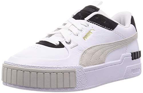 PUMA Cali Sport Mix Wn's, Zapatillas, para Mujer, Blanco (Puma White-Puma Black), 38 EU