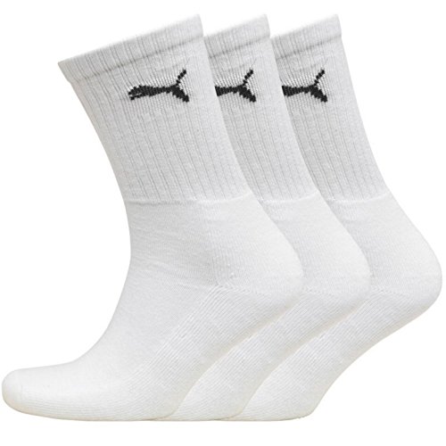 Puma Sport Cush Crew 6P, Calcetines Unisex, Paquete de 6, Blanco (White), EU 39-42