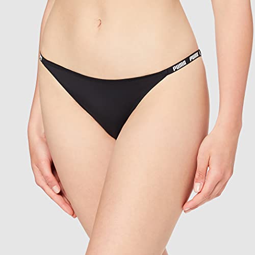 PUMA Women's Bikini Underwear (2 Pack) Ropa Interior, Negro, M para Mujer