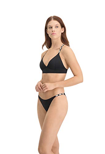 PUMA Women's Bikini Underwear (2 Pack) Ropa Interior, Negro, M para Mujer