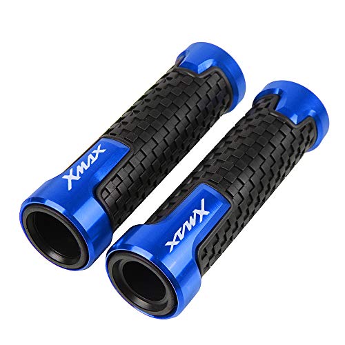 Puños de manillar antideslizantes para YAMA HA Xmax X-MAX 125 250 300 400 2017 2018 2019 Scooters XMAX Accesorios universales de motocicleta de agarre manual de barra de manillar de 7/8"22 mm(Azul)