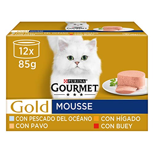 Purina Gourmet Gold Mousse comida para gatos Surtido sabores 8 x [12 x 85 g]