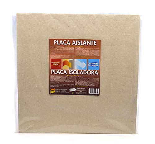 Pyro Feu 24961-6 Placa Aislante Fibra de Roca 850ºC 50 x 50 cm, Gris