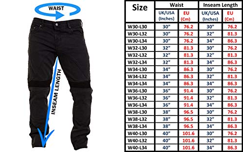 Qaswa Jeans Moto Hombre Motocicleta con Protección Reforzado de Aramida Moto Hombre Pantalones Panel elástico