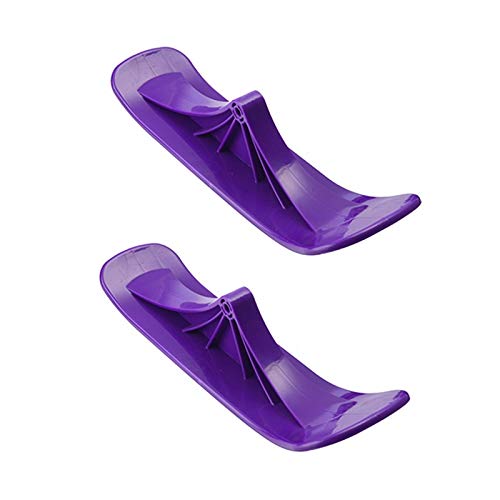 QFWN Monopatín trineo de esquí para niños, scooters de snowboard, scooters de nieve, scooters de invierno, piezas de repuesto universales (color: morado)