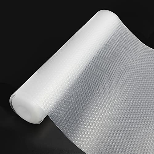 Qhui 30x400 cm EVA Plastico Protector Antideslizante Cocina Cajones Estantes el Gabinete Estera Cuttable, Impermeable Estera del Refrigerador, Forro de cajón Reutilizable