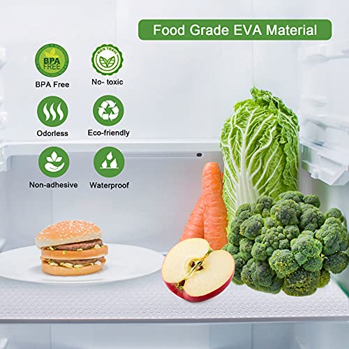 Qhui 30x400 cm EVA Plastico Protector Antideslizante Cocina Cajones Estantes el Gabinete Estera Cuttable, Impermeable Estera del Refrigerador, Forro de cajón Reutilizable