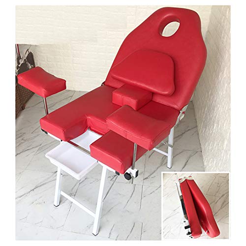 QMMD Mesa de exploración ginecológica Cama quirúrgica Plegable portátil para ginecología, Silla de enfermería Parto cirugía para Pacientes ambulatorios17KG,70 * 25 * 60