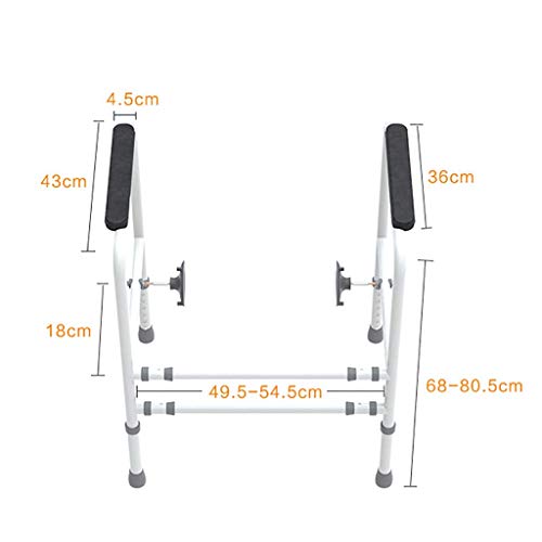 QTWW Rejilla de Seguridad para Inodoro Soporte de Marco de Apoyo Asistir Asas de baño seguras Accesibilidad para Personas Mayores con discapacidad Pasamanos de Seguridad