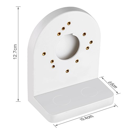 Queen.Y Universal CCTV Abs Plástico Domo Cámara Soporte de Montaje en Pared Aleación de Aluminio Impermeable Soporte Blanco para Dahua