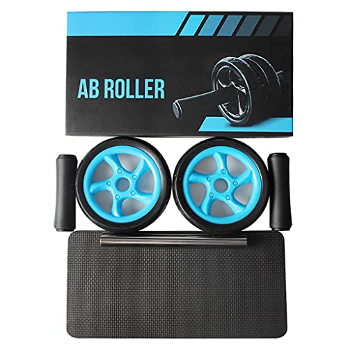 Quesuc Abdominales Rueda Ab Roller Wheel, Rodillo Deportivo, Rodillo Entrenador De Músculos Abdominales Para El Hogar, Apto Para Principiantes y Deportistas Profesionales-Rodilleras De Fitness Estera