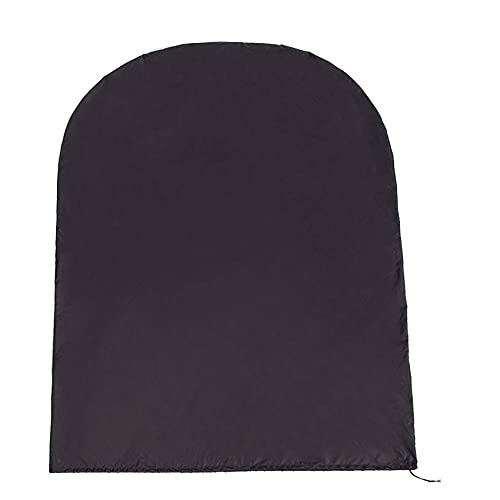 Queta Funda para silla colgante, 190 x 115 cm, funda protectora para silla colgante a prueba de polvo, para silla mecedora de terraza, con cordón, color negro