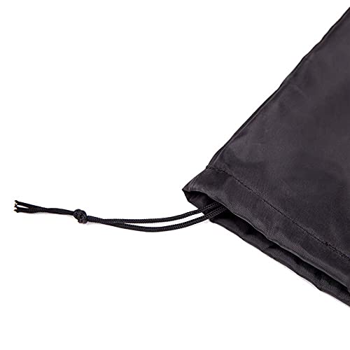 Queta Funda para silla colgante, 190 x 115 cm, funda protectora para silla colgante a prueba de polvo, para silla mecedora de terraza, con cordón, color negro