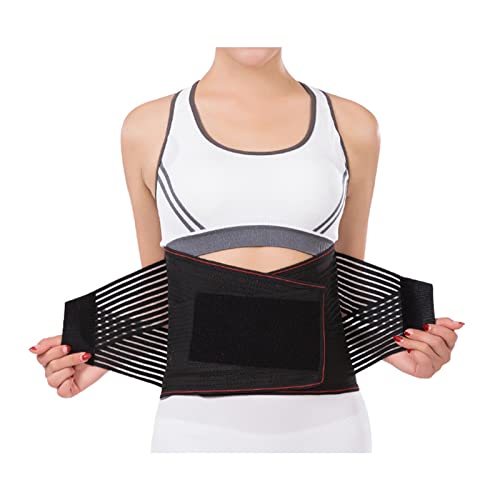 QWERTYUKJ Soporte de espalda para mujeres y hombres, cinturón lumbar para aliviar el dolor de espalda baja, doble compresión, deportivo, gimnasio, ejercicio, espalda (tamaño: XXL)