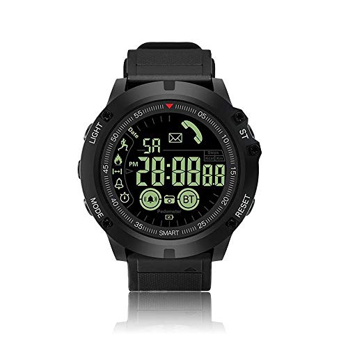 QYLJX Smart Watch Fitness Tracker, Reloj Deportivo Táctico Impermeable Grado Militar Reloj Podómetro Contador de CaloríAs Contador de Recordatorio, con iOS Android para Hombres Mujeres