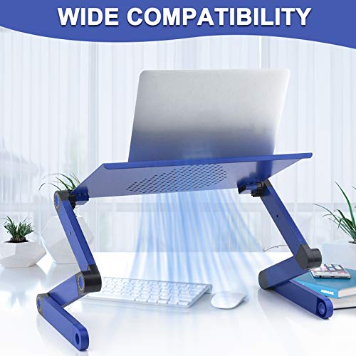 RAINBEAN Soporte para Ordenador portátil, Ajustable, Soporte para Ordenador portátil, Mesa portátil para la Cama, Escritorio ergonómico con Alfombrilla para ratón, Mesa para Ordenador Vented 17IN