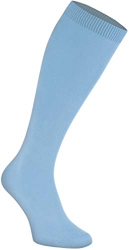 Rainbow Socks - Hombre Mujer Calcetines Largos de Bambu - 1 Par - Azul - Talla: EU 42-43