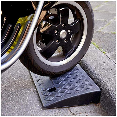 Rampa De Umbral, Portátil De Plástico Antideslizante Rampa De Calzada, Rampa para Coche Bicicleta Scooter Rampas De Acera, Altura 7cm, Negro, 50x27x7cm LvMyShe (Size : 50x27x7cm)