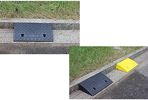 Rampa Rampas de bordillos Rampas de la scooter Rampas Decelación almohadilla antideslizante Rampas de plástico de conducción Colgante Slope Mats Mobility Umbility Ramps Ramps (Color : Black)