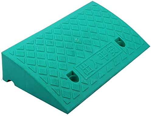 Rampa Rampas de bordillos Rampas de la scooter Rampas Decelación almohadilla antideslizante Rampas de plástico de conducción Colgante Slope Mats Mobility Umbility Ramps Ramps (Color : Green)